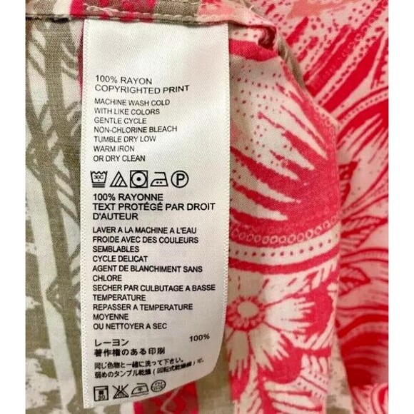 Tommy Bahama Sheer Colorful Short Top Swim Cover Up Size S Pink Tropical - Picture 3 of 4